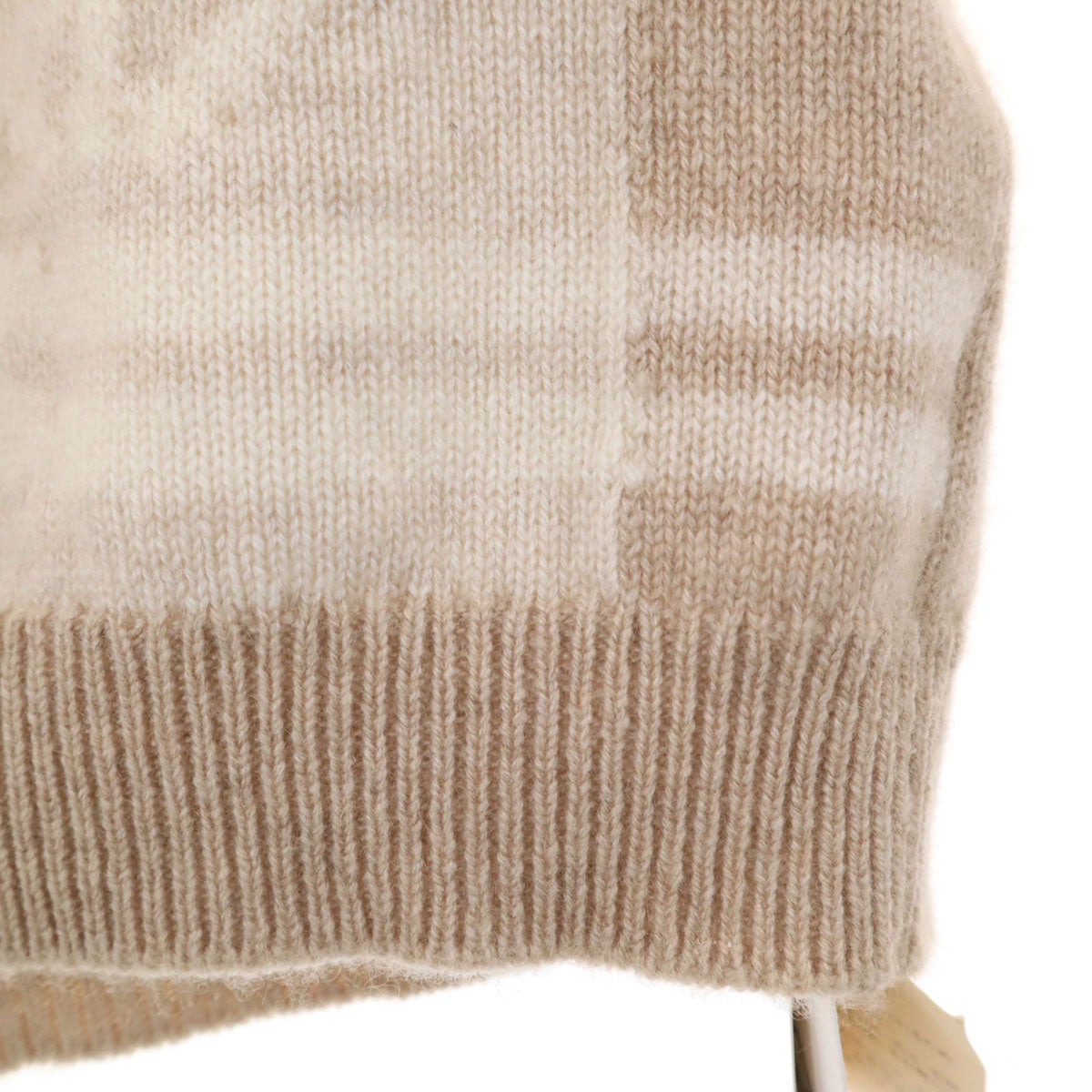 未使用 HERMES エルメス イギリス製 カシミヤ100% 長袖 セーター 34 ベージュ ニット レディース