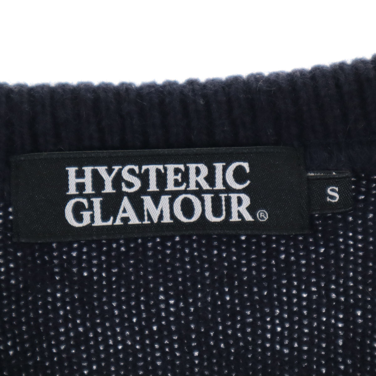 HYSTERIC GLAMOUR ヒステリックグラマー 日本製 アンゴラブレンド 長袖 セーター S ネイビー ニット レディース
