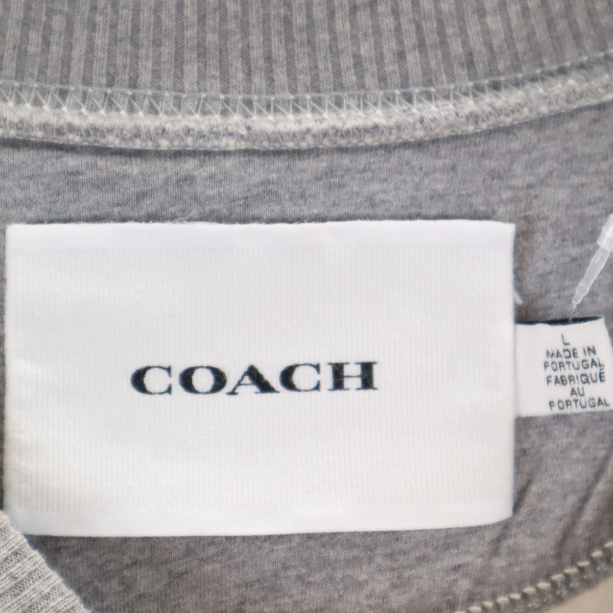 未使用 COACH コーチ スーパーマン85周年記念 ポルトガル製 長袖 スウェット トレーナー L グレー 裏起毛 メンズ