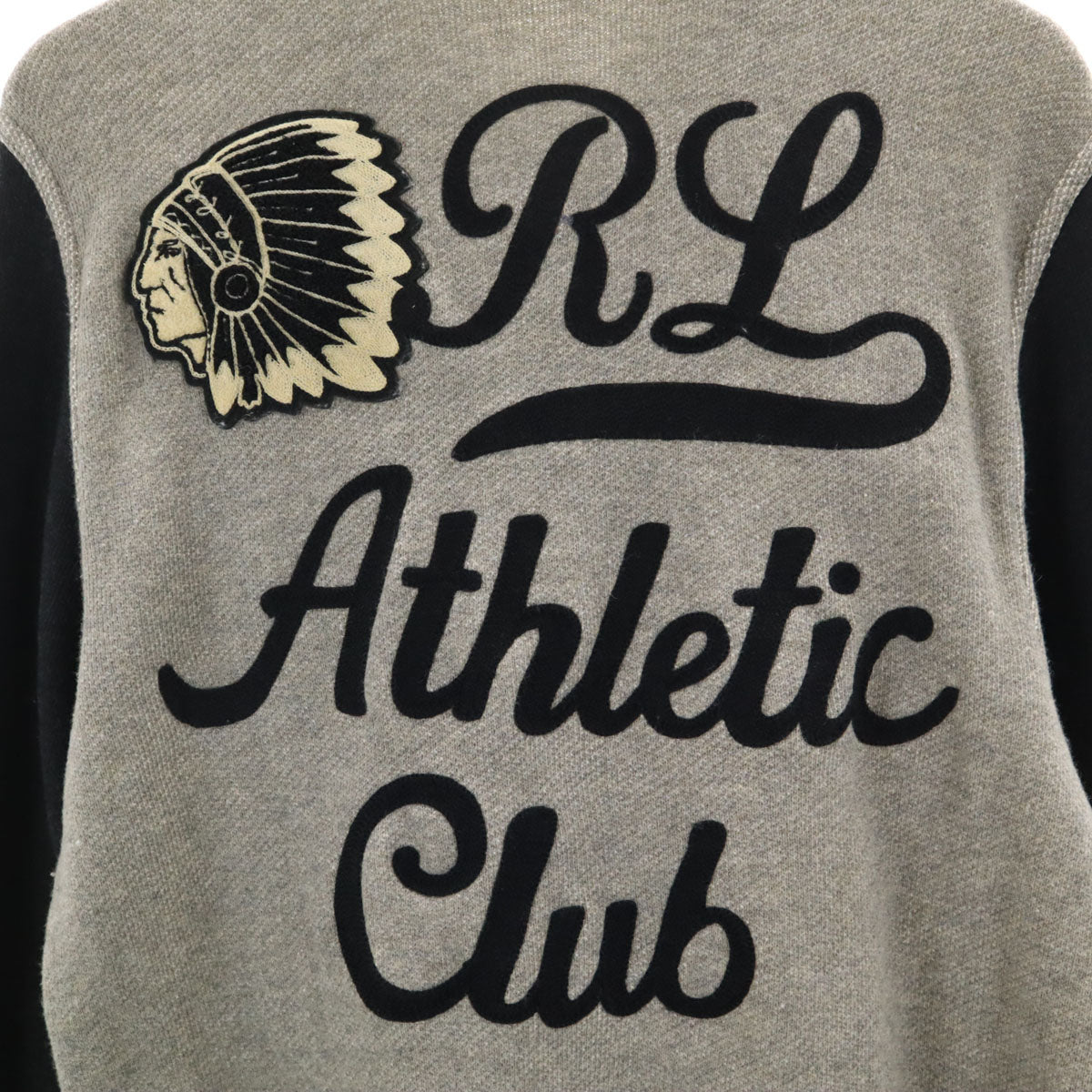 未使用 POLO RALPH LAUREN ポロラルフローレン レタードワッペン ベースボール ジャケット S グレー メンズ