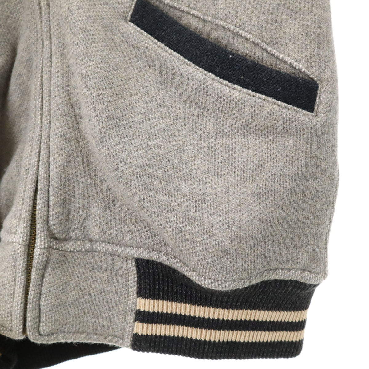 未使用 POLO RALPH LAUREN ポロラルフローレン レタードワッペン ベースボール ジャケット S グレー メンズ