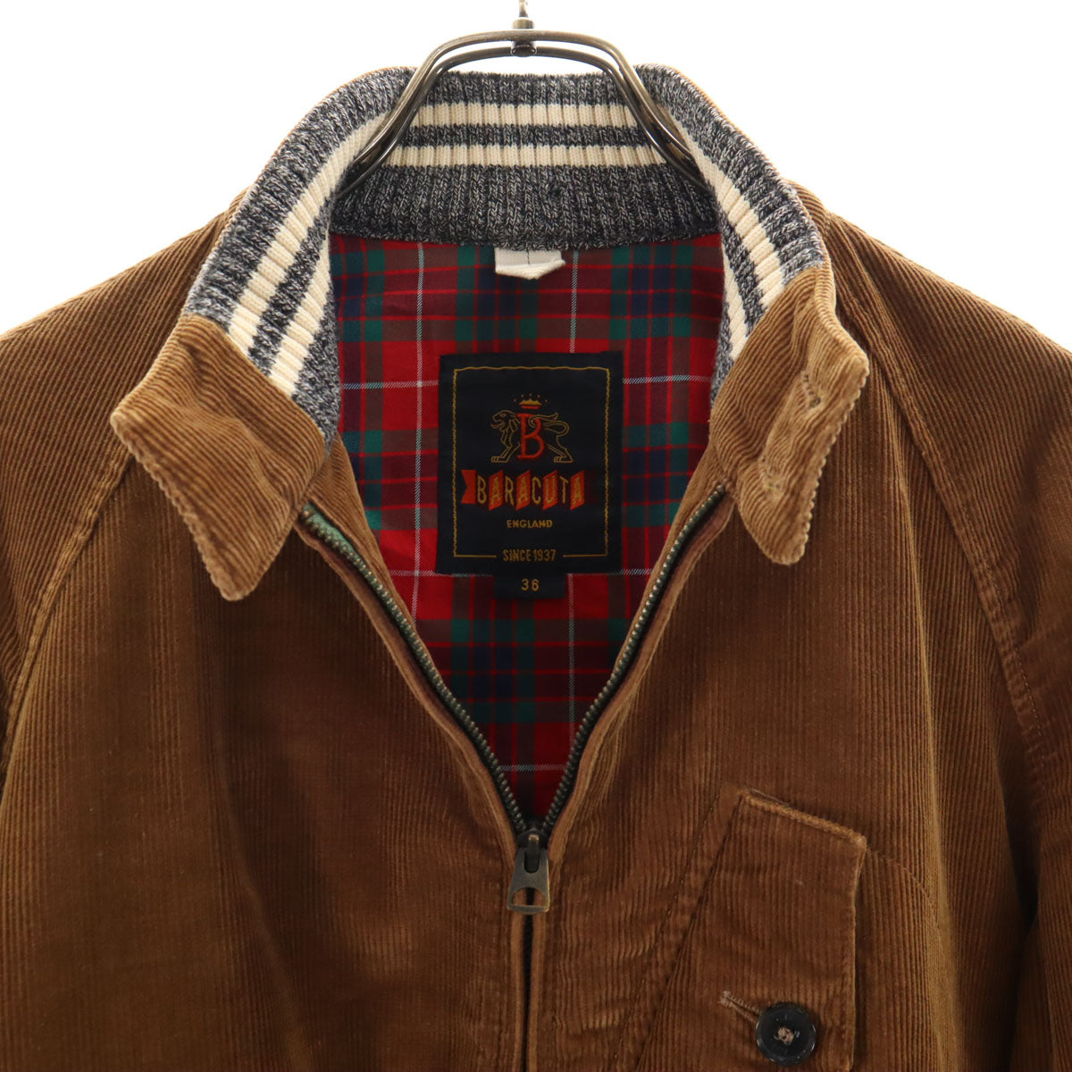 BARACUTA バラクータ コーデュロイ ハリントン ジャケット 36 ブラウン スイングトップ メンズ