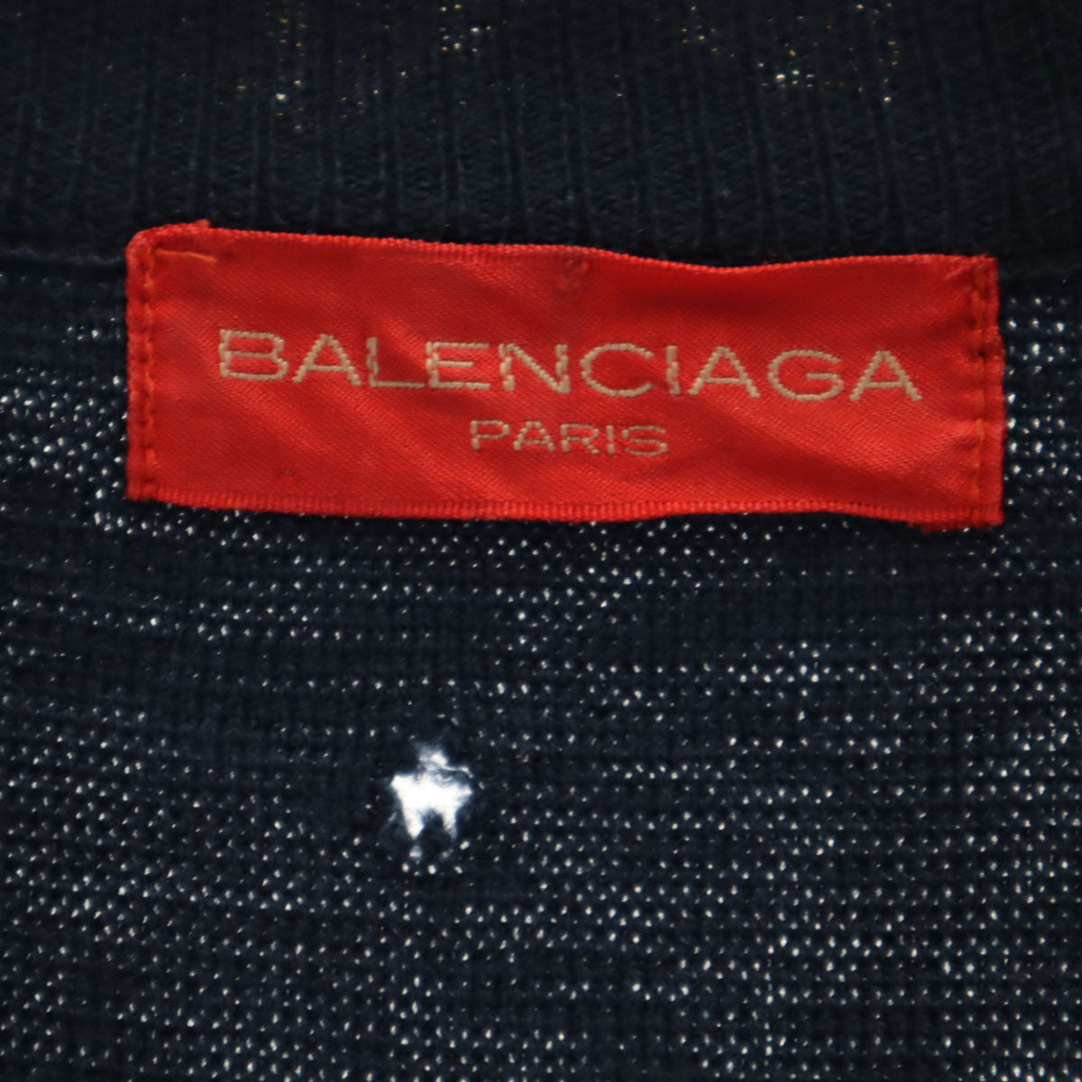 BALENCIAGA バレンシアガ 90s ウール100% オールド 長袖 セーター M ネイビー系 ニット メンズ