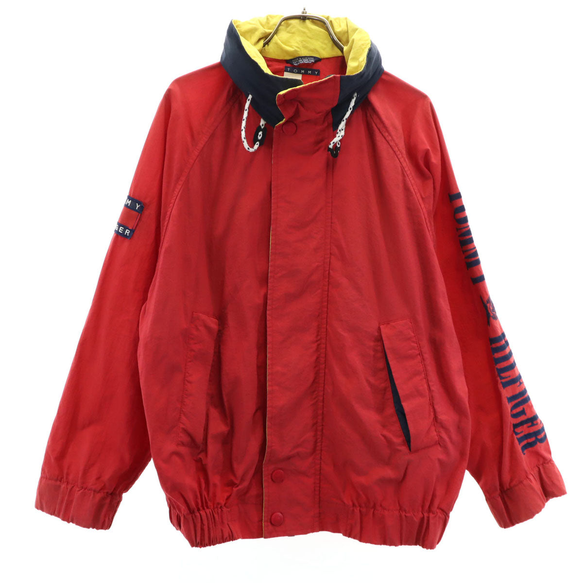 TOMMY HILFIGER トミーヒルフィガー 90s オールド フラッグタグ ナイロンジャケット S レッド メンズ