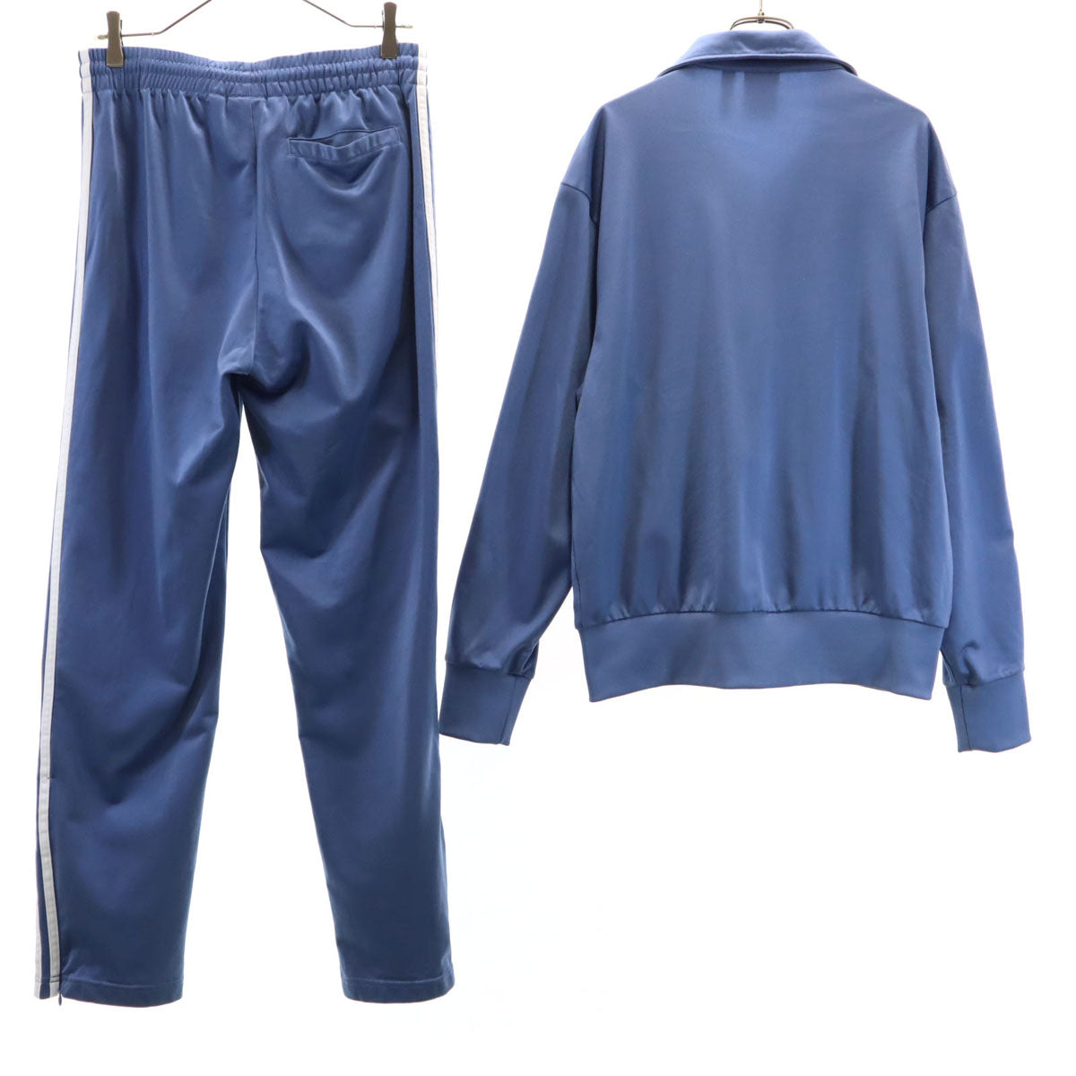 adidas アディダス トレフォイルロゴ トラックジャケット 上下 セットアップ L ブルー トレーニング ジャージ メンズ