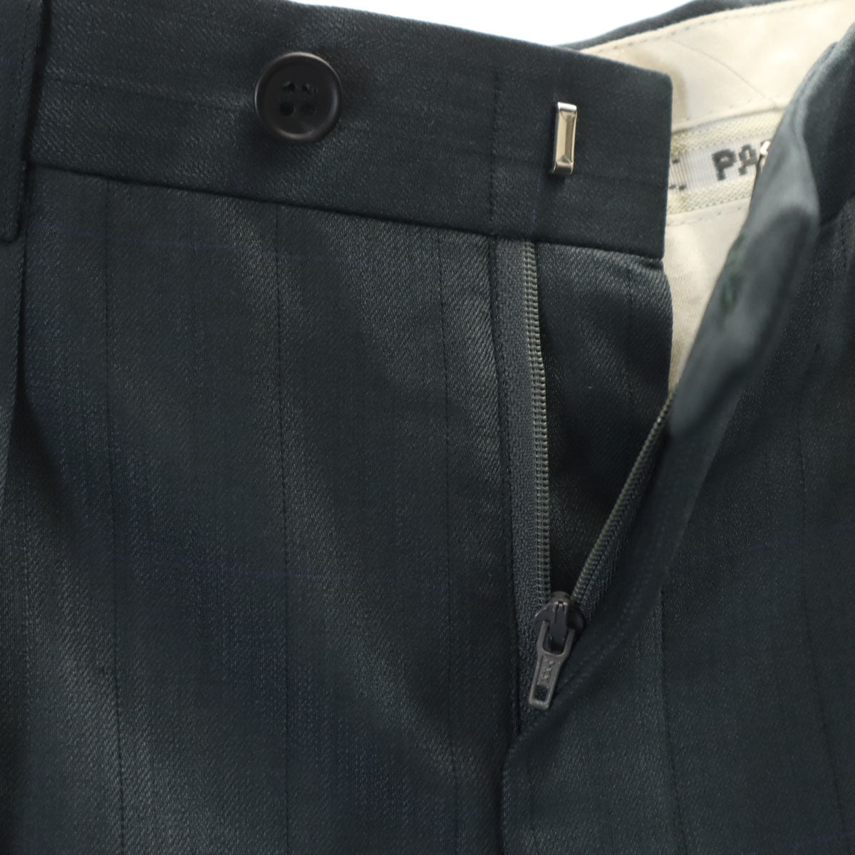 Pierre Cardin ピエールカルダン ストライプ柄 スーツ 上下 セットアップ 90A4 チャコールグレー ダブルジャケット ツータックパンツ メンズ