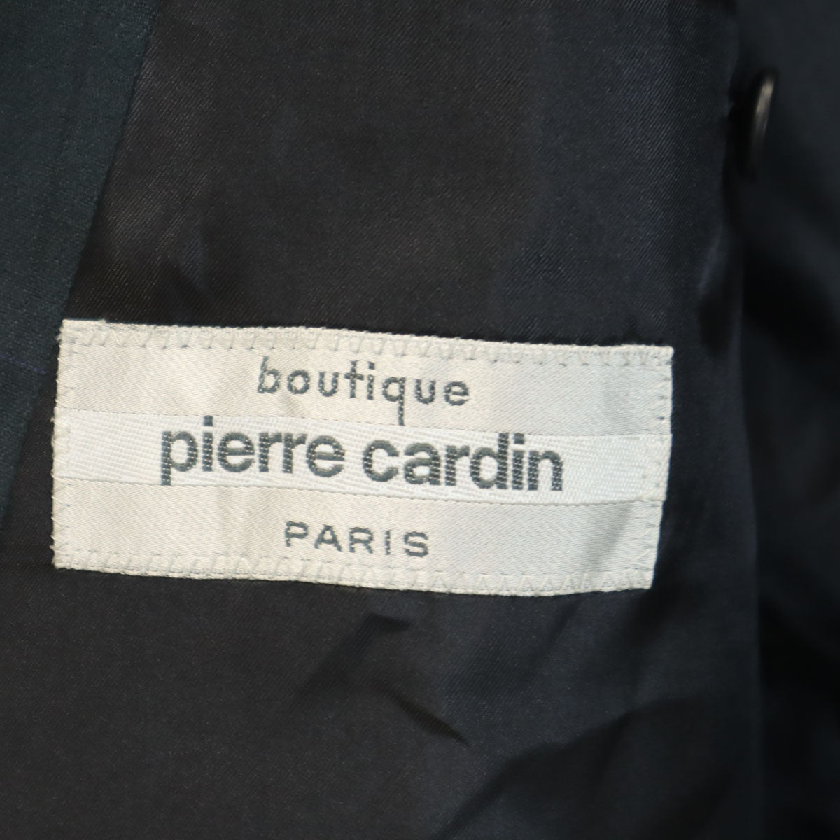 Pierre Cardin ピエールカルダン ストライプ柄 スーツ 上下 セットアップ 90A4 チャコールグレー ダブルジャケット ツータックパンツ メンズ