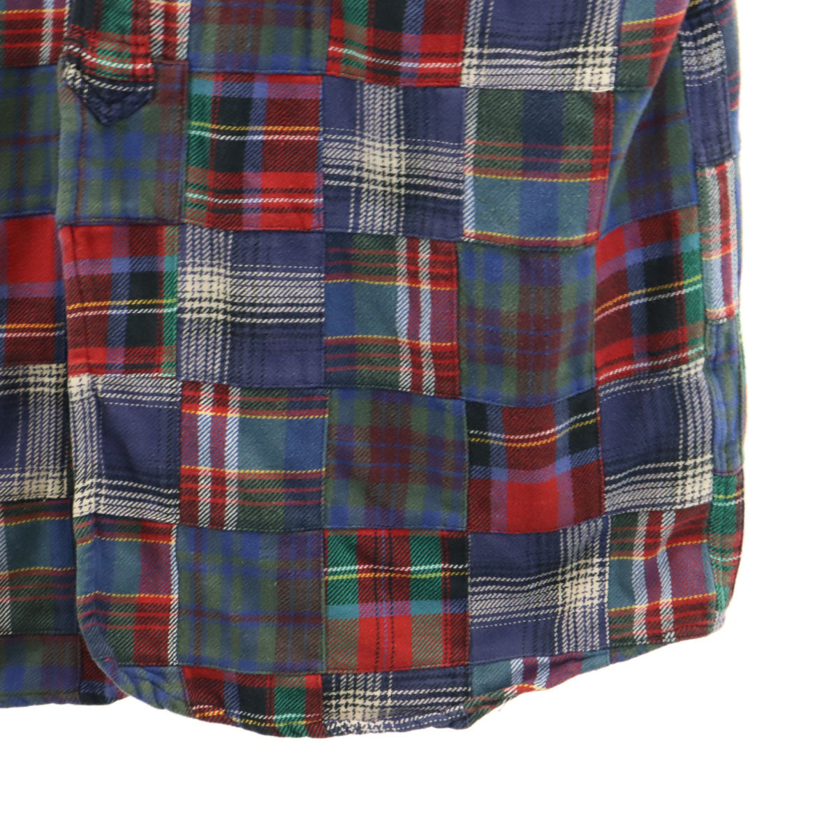 Polo by Ralph Lauren ポロバイラルフローレン チェック柄 長袖 WOODSMAN WS パッチワーク ネルシャツ L マルチ エルボーパッチ メンズ