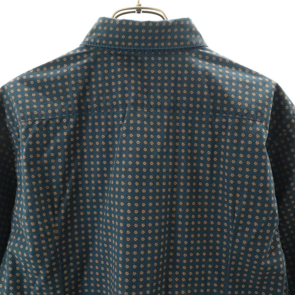 MARC JACOBS マークジェイコブス 2014年モデル イタリア製 総柄 長袖 ボタンダウンシャツ 46 ブルー メンズ