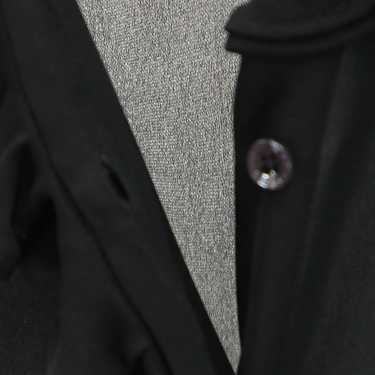 ETRO エトロ イタリア製 シルク 長袖 シアー フリル ブラウス 44 ブラック シャツ レディース