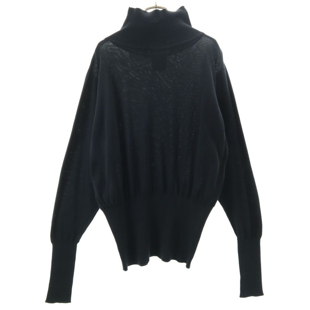 Yohji Yamamoto ヨウジヤマモト 80s 日本製 腹巻きリブ ヴィンテージ 長袖 モックネック カットソー ブラック メンズ