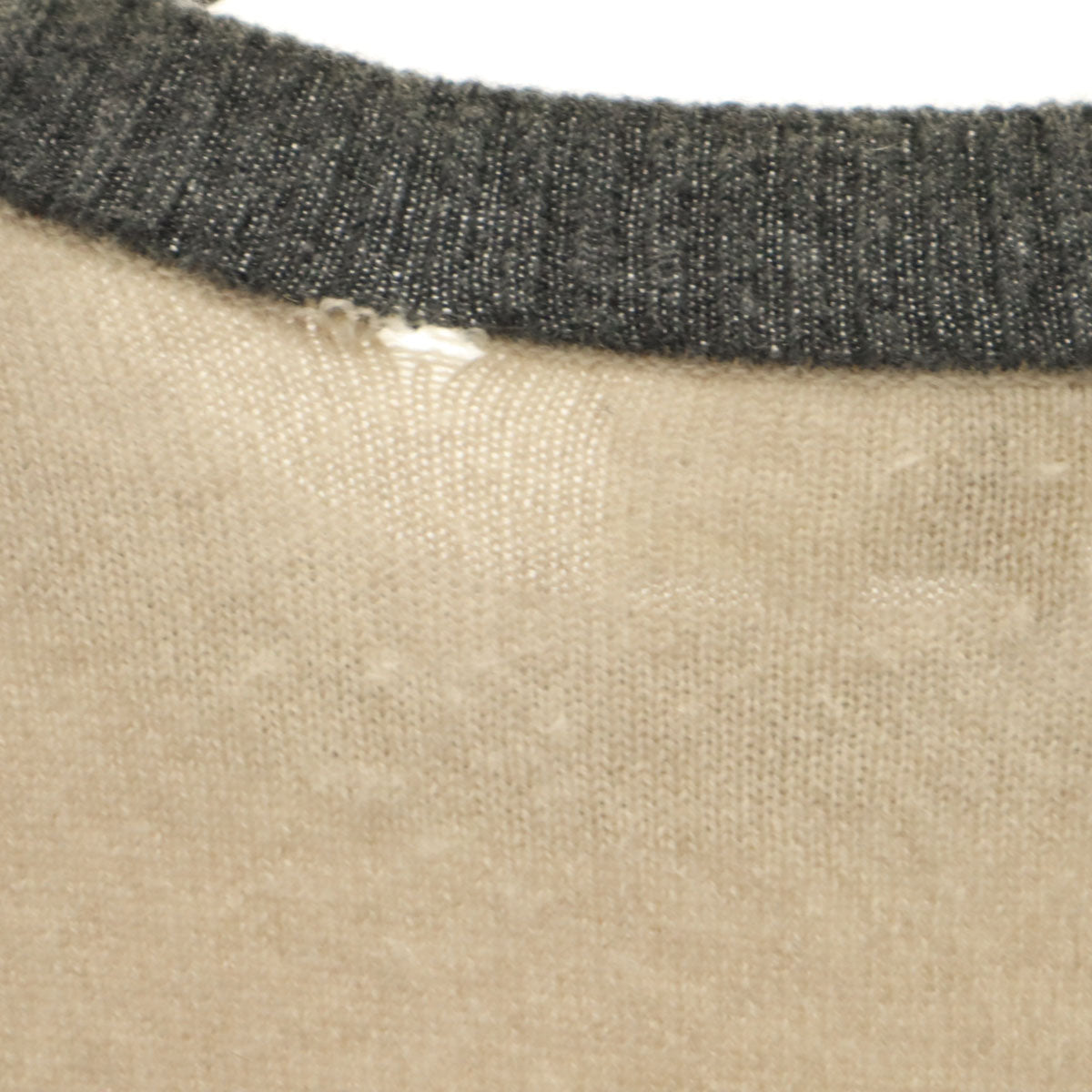 HERMES エルメス イタリア製 カシミヤ100% 長袖 セーター XS ベージュ ニット メンズ