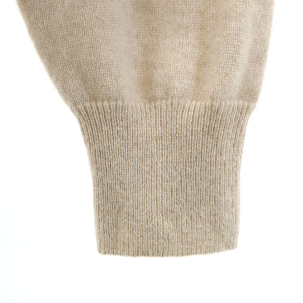 HERMES エルメス イタリア製 カシミヤ100% 長袖 セーター XS ベージュ ニット メンズ