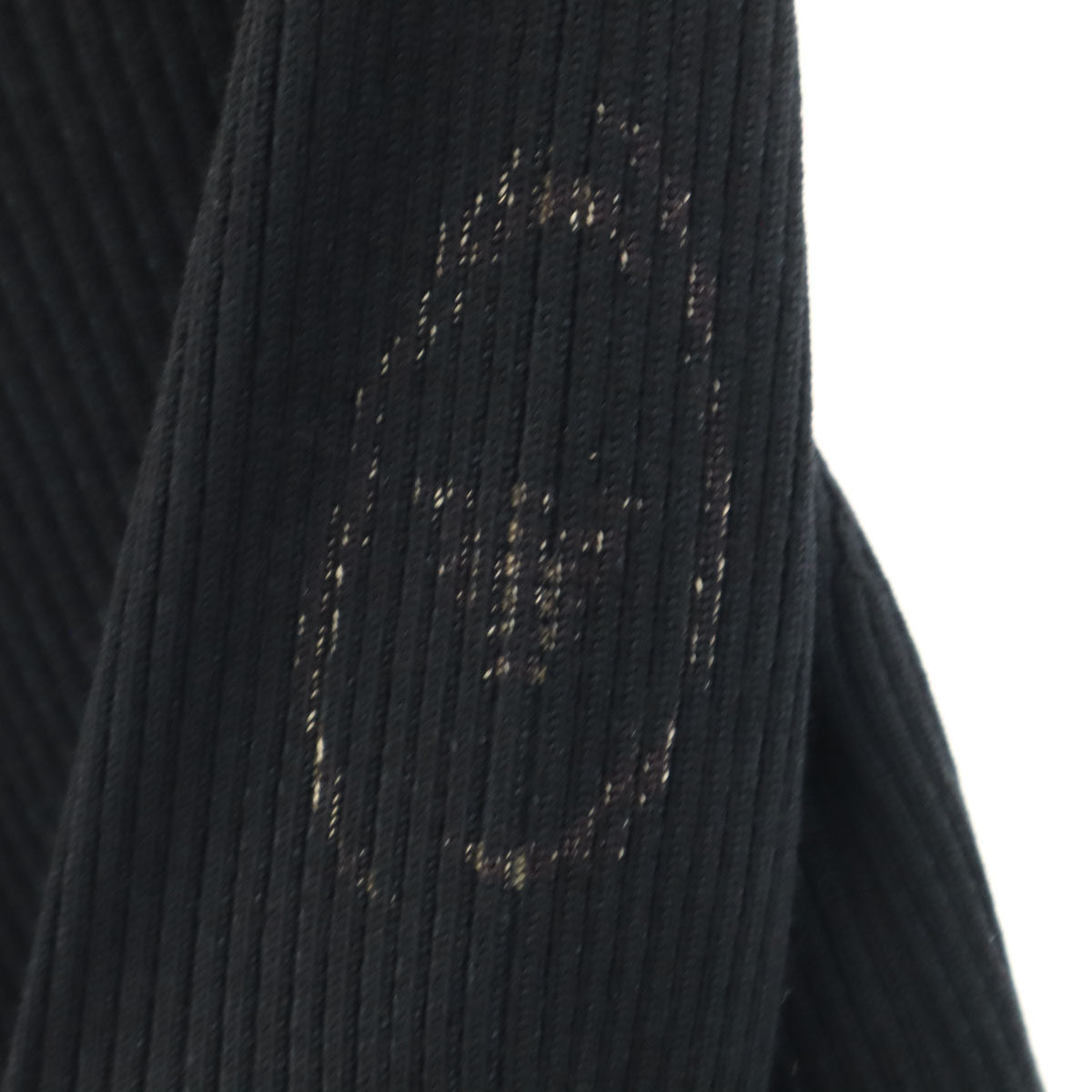 Emporio Armani エンポリオアルマーニ イタリア製 長袖 Vネック リブ ニット 48 ブラック メンズ