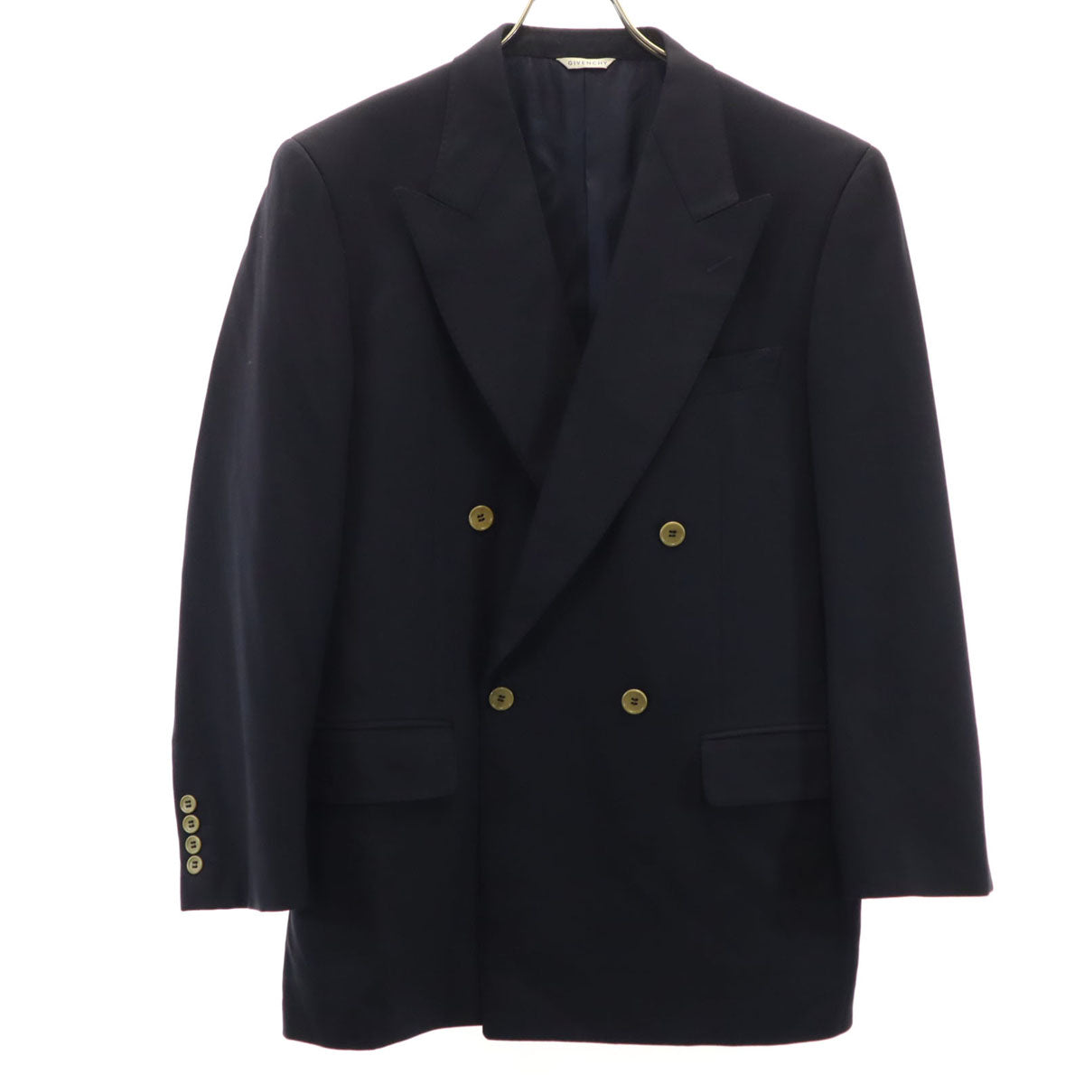 GIVENCHY ジバンシィ 90s オールド ダブル テーラードジャケット 濃紺 メンズ