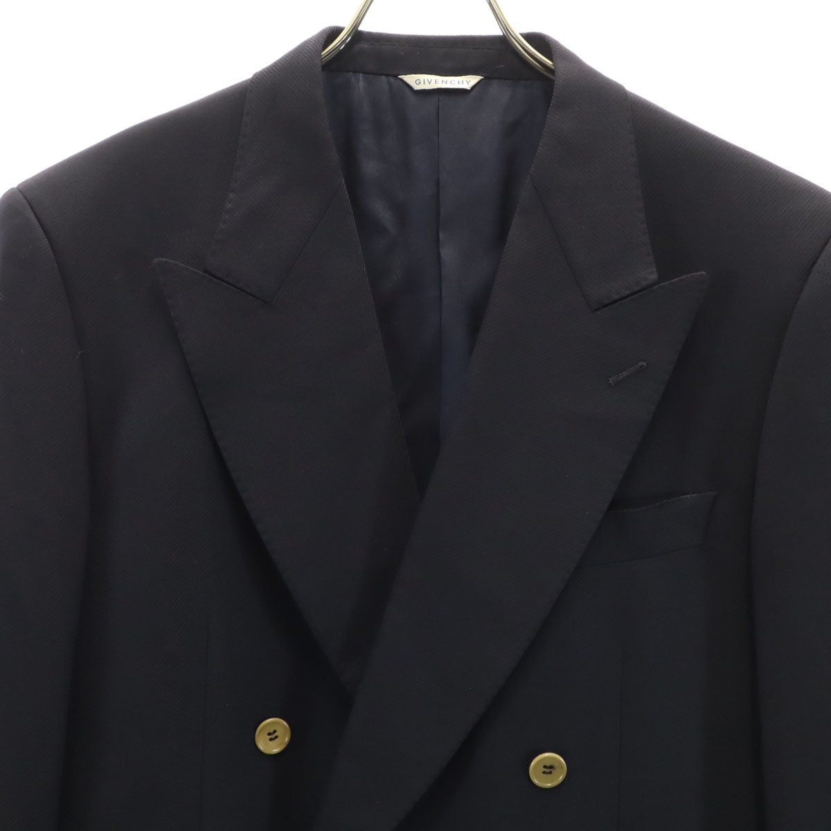 GIVENCHY ジバンシィ 90s オールド ダブル テーラードジャケット 濃紺 メンズ