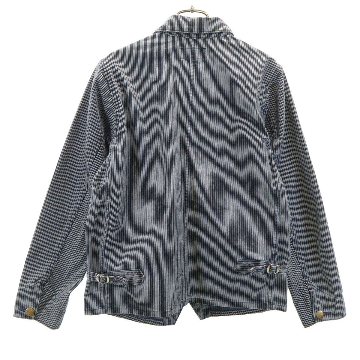 Trophy Clothing トロフィークロージング 日本製 ヒッコリーストライプ カバーオール 36 インディゴ メンズ