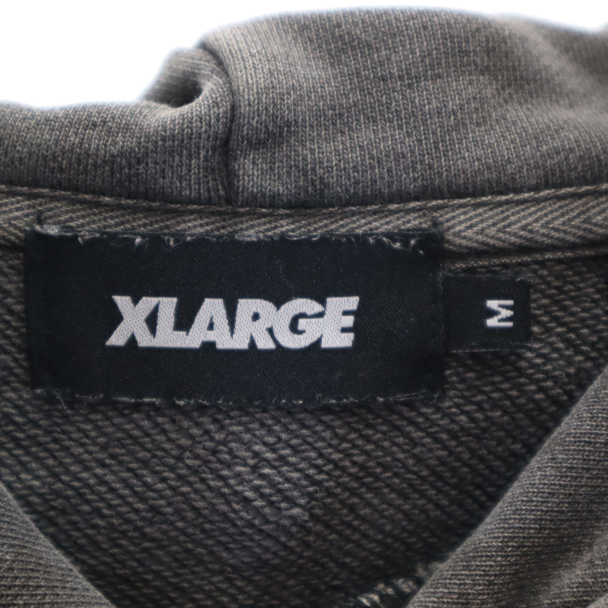 XLARGE エクストララージ 長袖 スウェットパーカー M グレー グラフィティ ピグメント プルオーバー メンズ