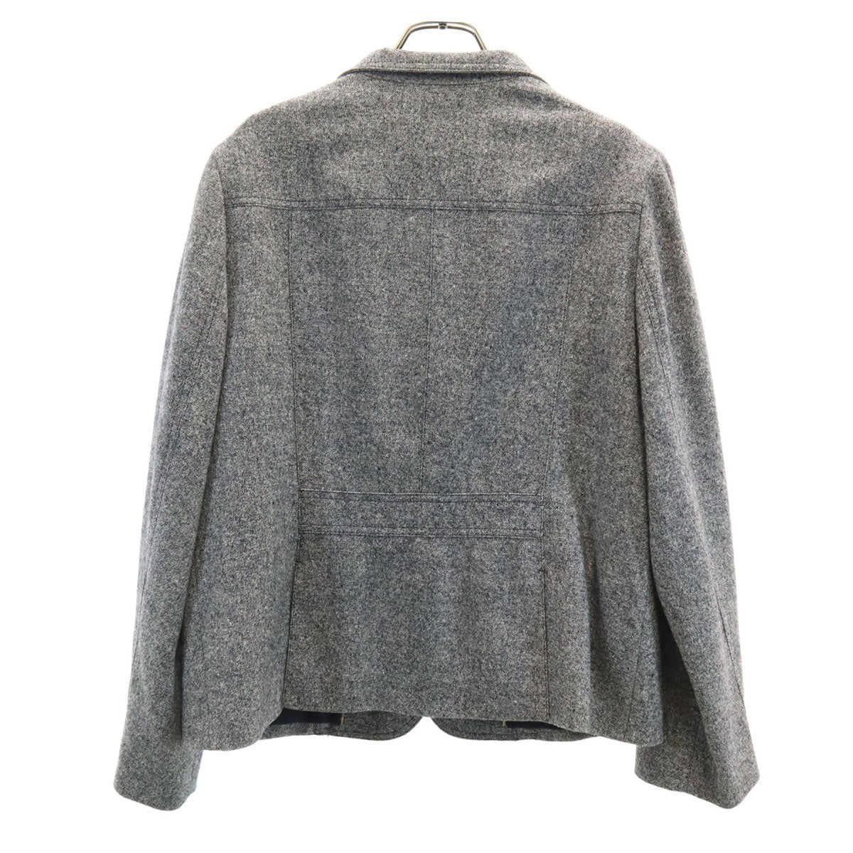 BURBERRY LONDON バーバリーロンドン 日本製 ウールブレンド テーラードジャケット 46 グレー 三陽商会 レディース