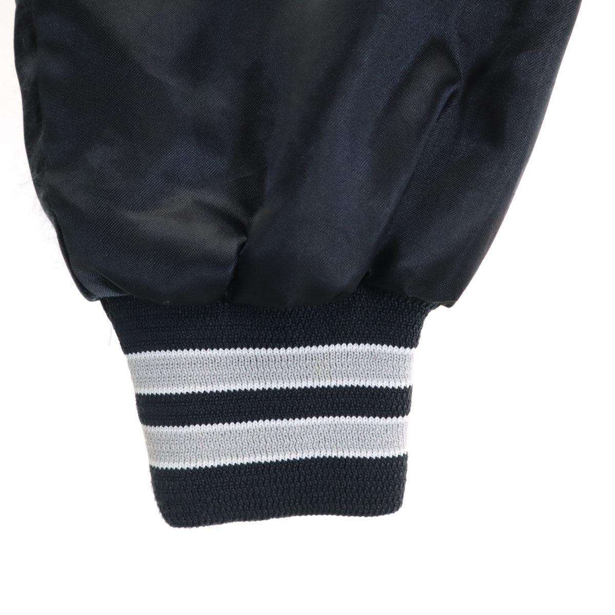 CHALK LINE JERZEES チョークライン NFL レイダース サテン スタジャン M ブラック メンズ