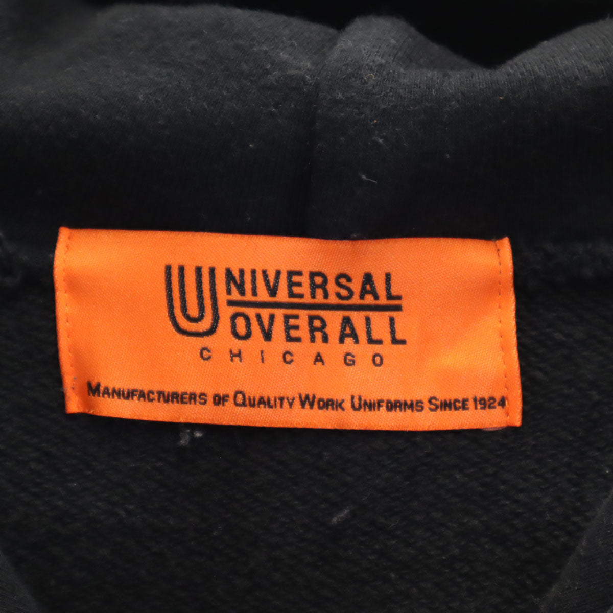 UNIVERSAL OVERALL ユニバーサルオーバーオール 長袖 スウェットパーカー L ブラック メンズ