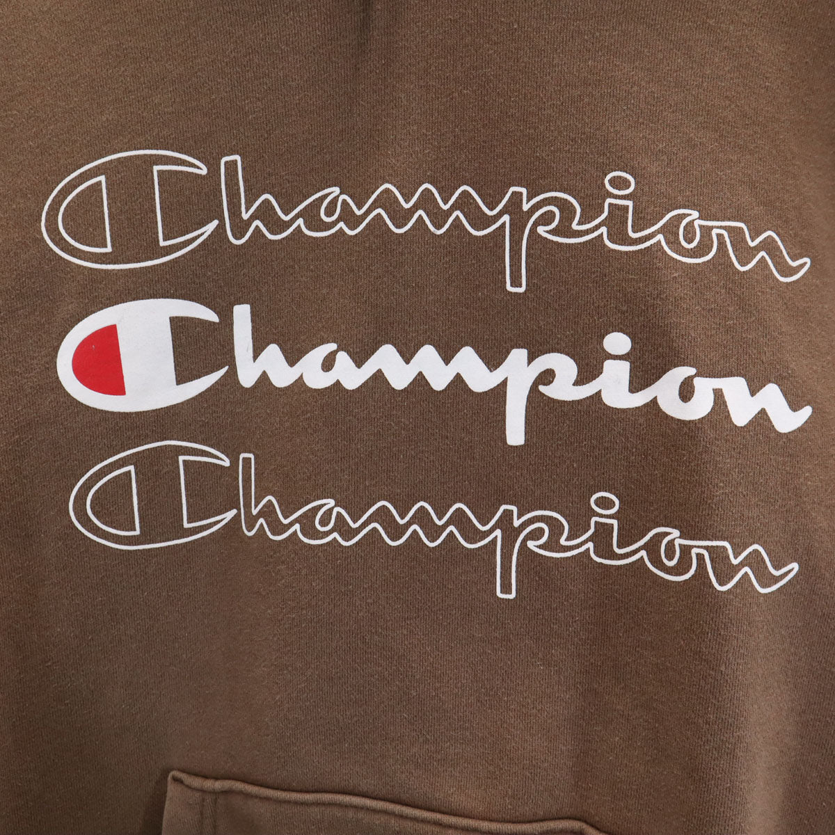 X-girl エックスガール Champion チャンピオン別注 長袖 スウェットパーカー 2 ブラウン 裏起毛 レディース