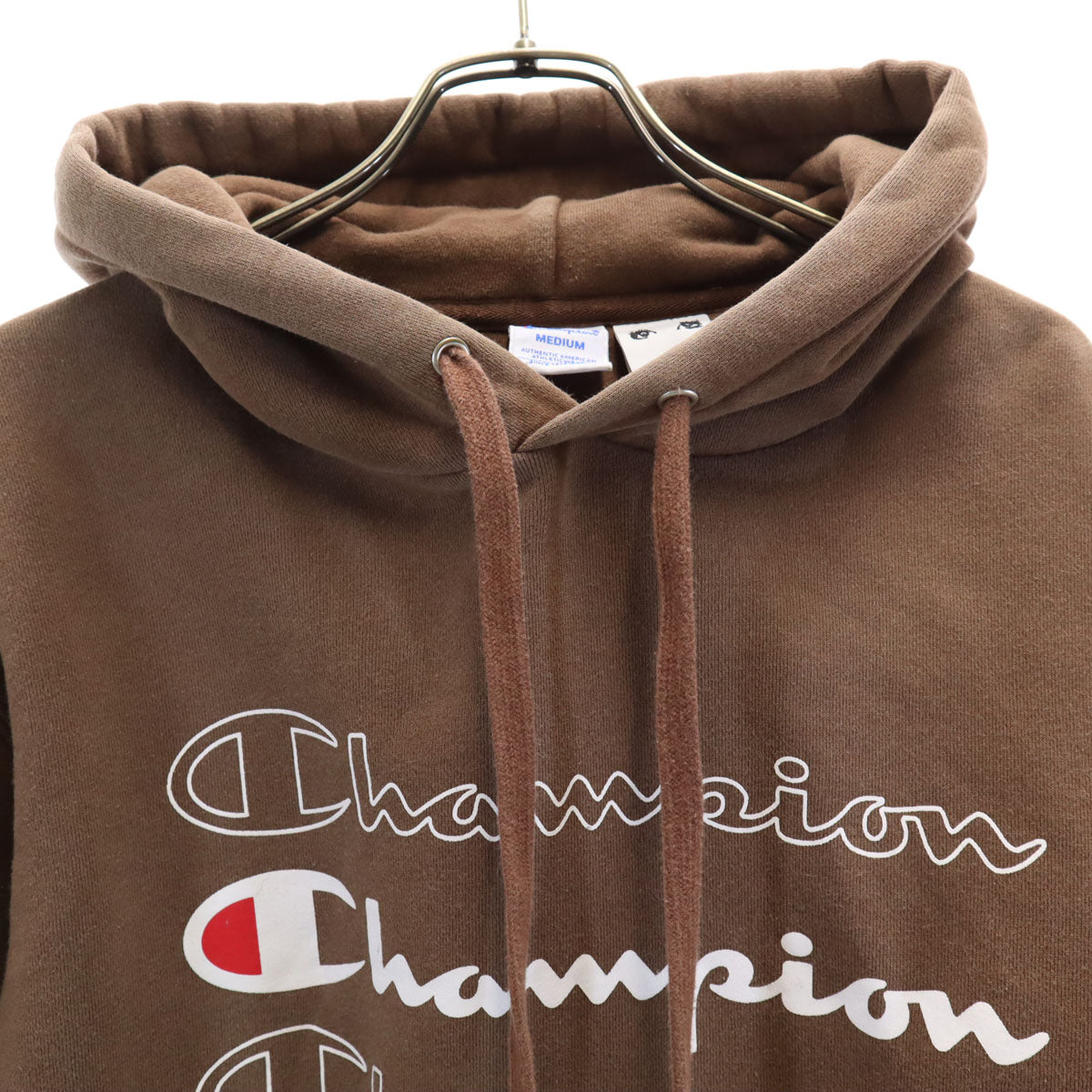 X-girl エックスガール Champion チャンピオン別注 長袖 スウェットパーカー 2 ブラウン 裏起毛 レディース