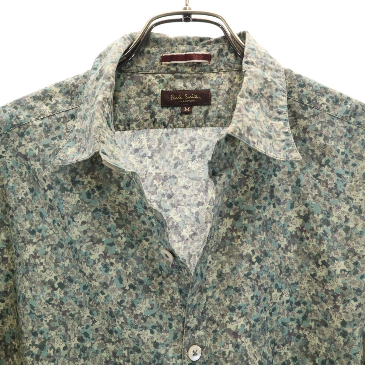 PAUL SMITH COLLECTION ポールスミスコレクション 日本製 長袖 シャツ M グリーン系 メンズ