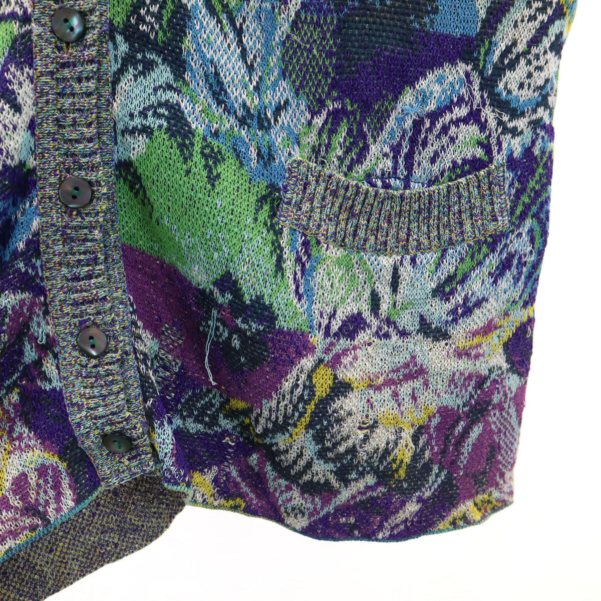 Missoni ミッソーニ 長袖 Vネック カーディガン 44 パープル系 レディース