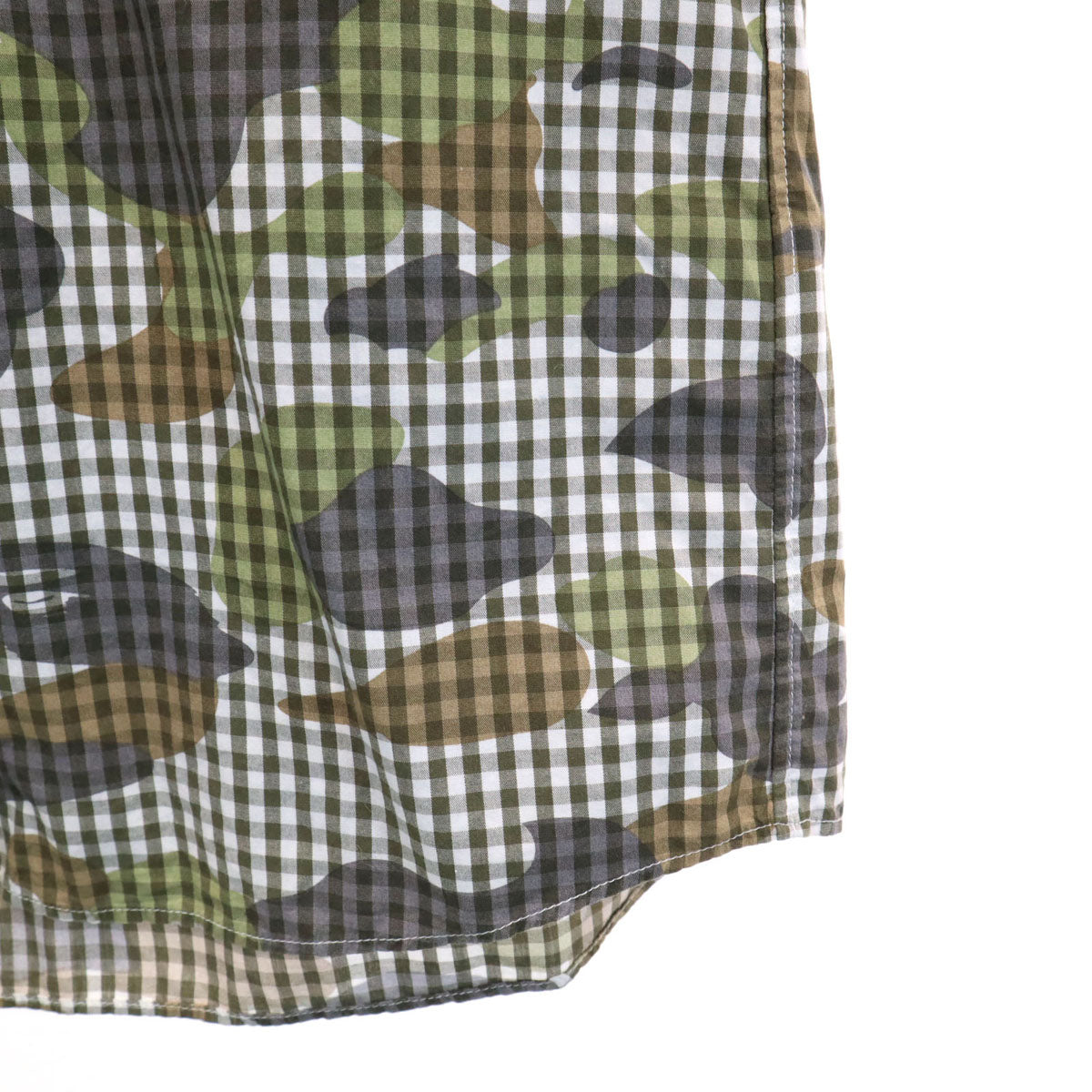 A BATHING APE アベイシングエイプ 日本製 長袖 ボタンダウンシャツ M グレー系 メンズ