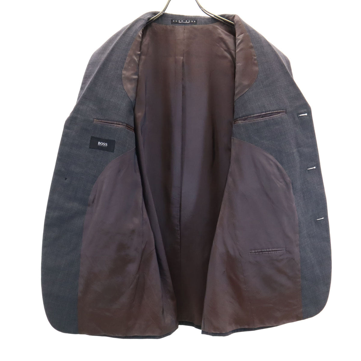 BOSS HUGO BOSS ボスヒューゴボス スーツ 上下 セットアップ 38R チャコールグレー メンズ
