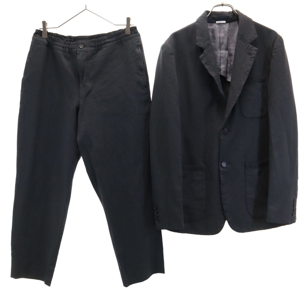 COMME des GARCONS HOMME DEUX コムデギャルソンオムドゥ 2016年 日本製 ストライプ柄 スーツ 上下 セットアップ S/XS チャコールグレー メンズ