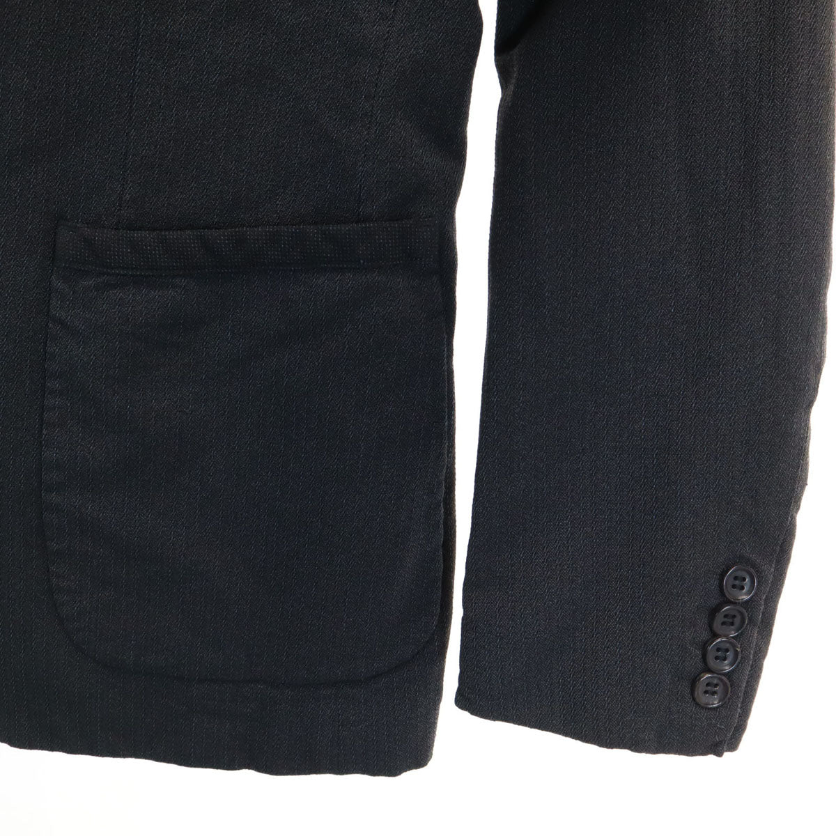 COMME des GARCONS HOMME DEUX コムデギャルソンオムドゥ 2016年 日本製 ストライプ柄 スーツ 上下 セットアップ S/XS チャコールグレー メンズ