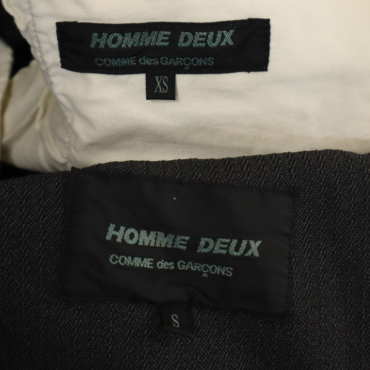 COMME des GARCONS HOMME DEUX コムデギャルソンオムドゥ 2016年 日本製 ストライプ柄 スーツ 上下 セットアップ S/XS チャコールグレー メンズ