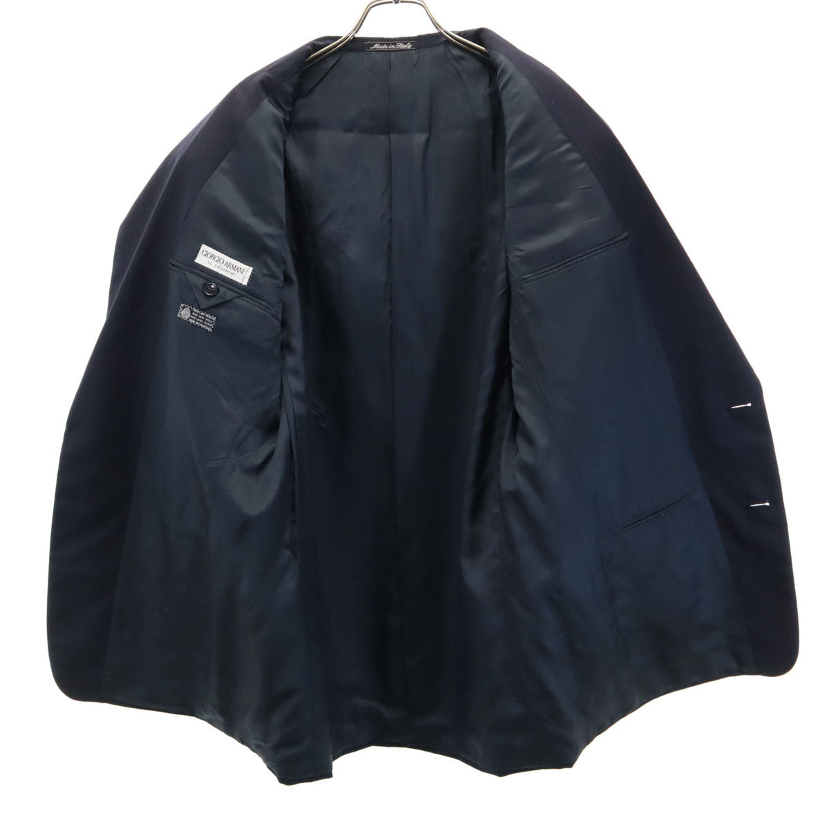 GIORGIO ARMANI ジョルジオアルマーニ 90s イタリア製 オールド ストライプ柄 スーツ 上下 セットアップ 52 ネイビー メンズ