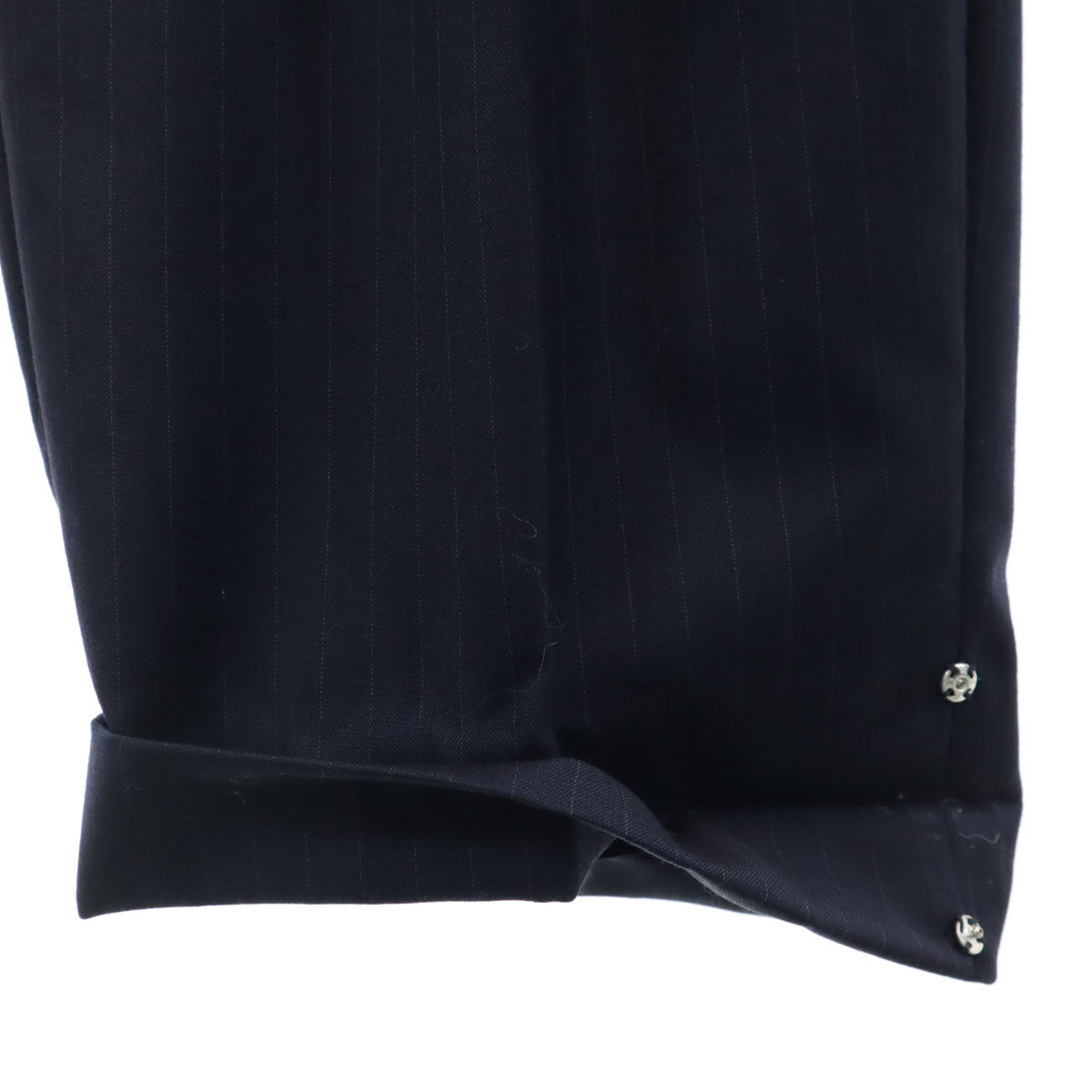 GIORGIO ARMANI ジョルジオアルマーニ 90s イタリア製 オールド ストライプ柄 スーツ 上下 セットアップ 52 ネイビー メンズ