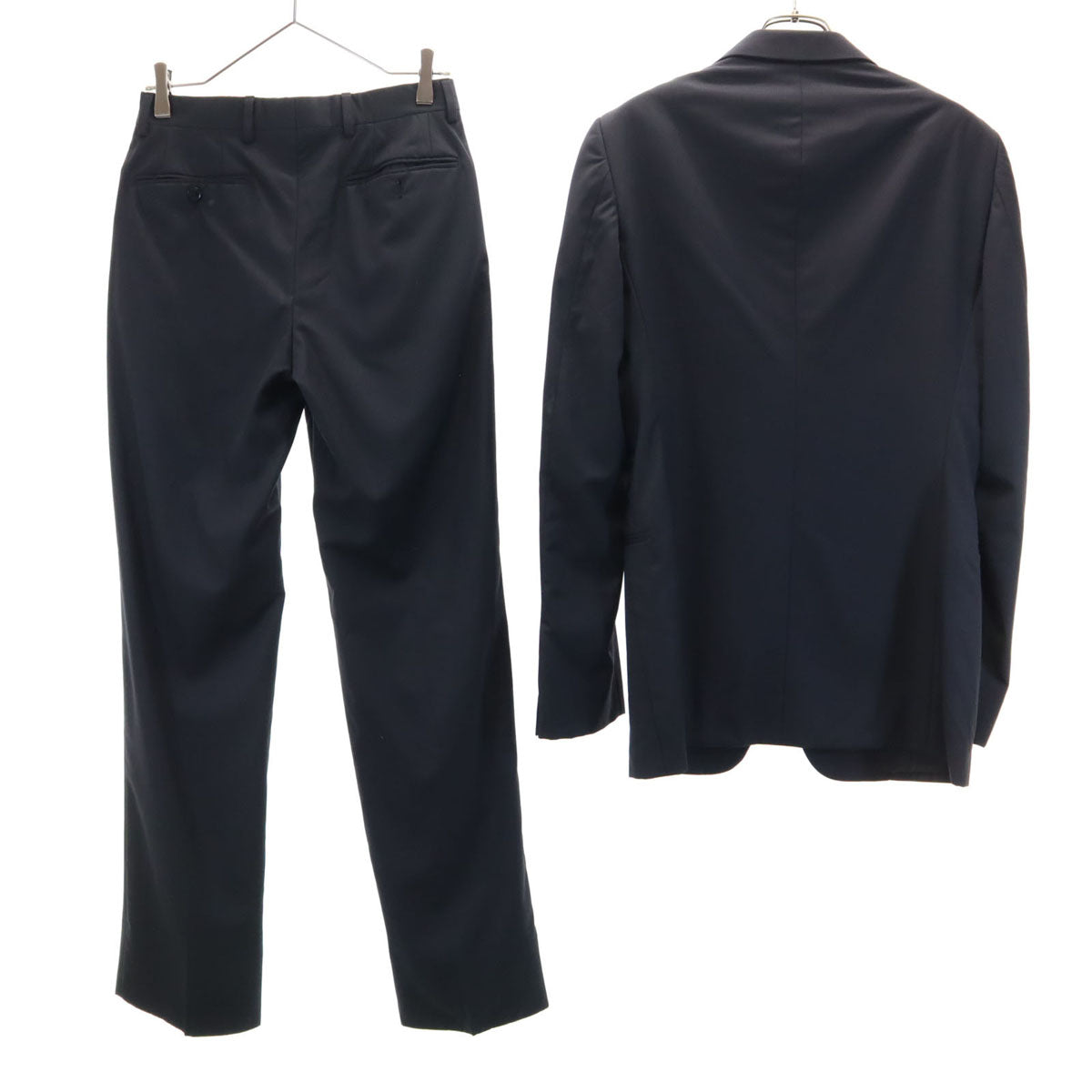 ARMANI COLLEZIONI アルマーニコレッツォーニ イタリア製 シャドーハウンドトゥース柄 スーツ 上下 セットアップ 44 ブラック 千鳥格子 メンズ