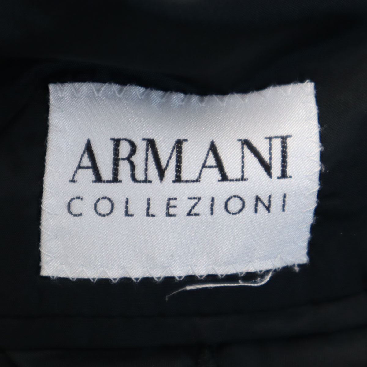 ARMANI COLLEZIONI アルマーニコレッツォーニ ヘリンボーン スーツ 上下 セットアップ 46 ブラック メンズ