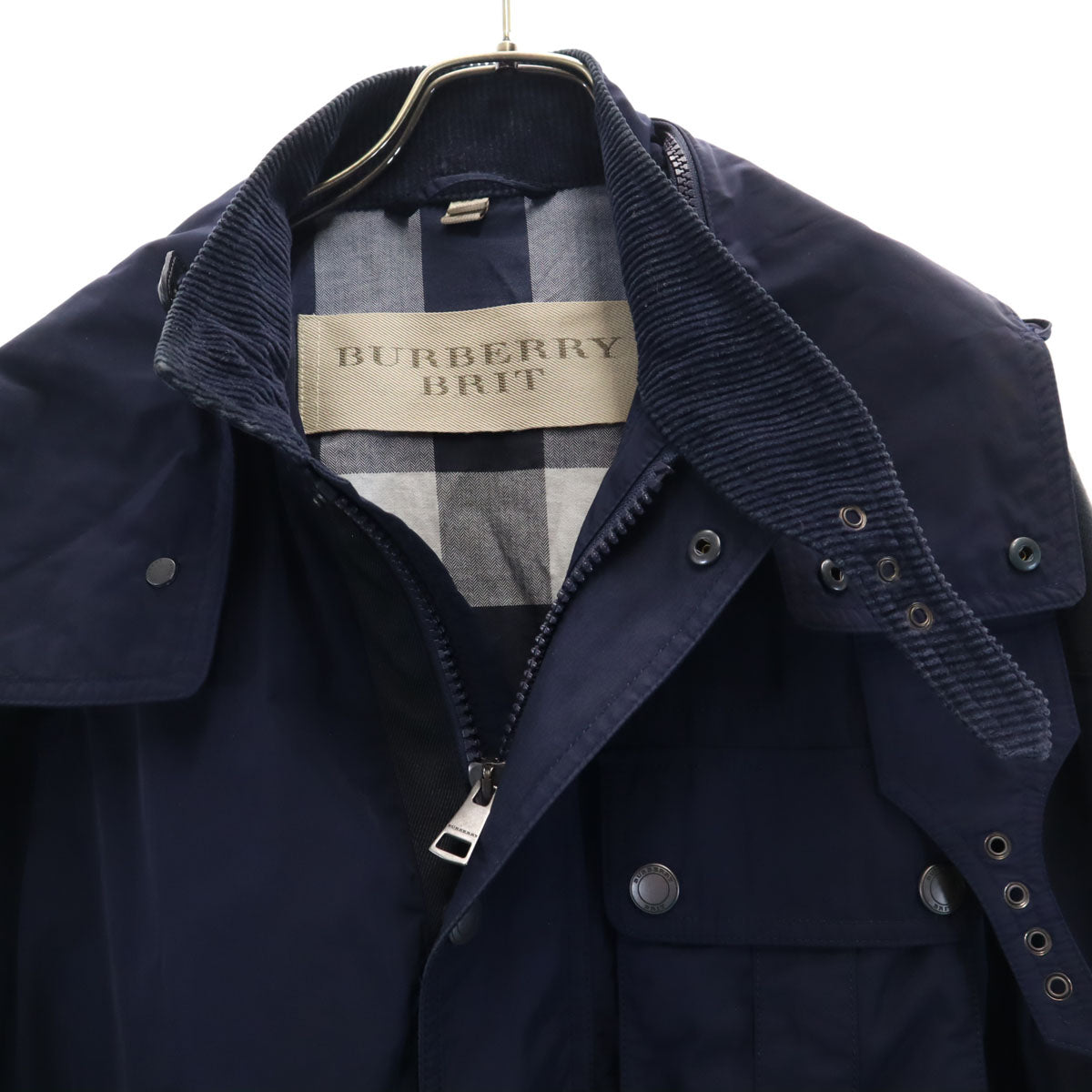 BURBERRY BRIT バーバリーブリット ジャケット S ネイビー エルボーパッチ メンズ