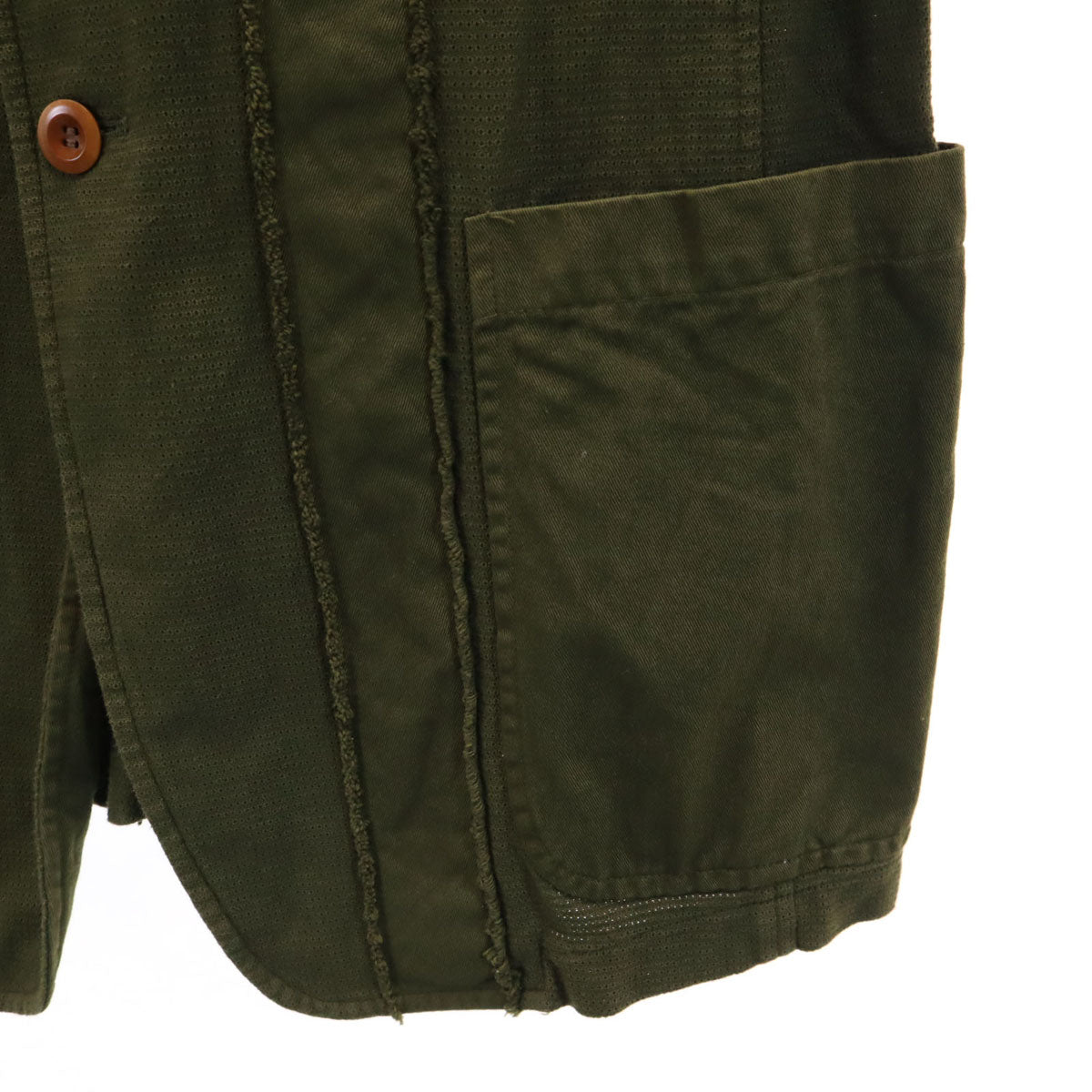 Paul Smith ポールスミス 日本製 リネンブレンド テーラードジャケット M カーキ エルボーパッチ メンズ