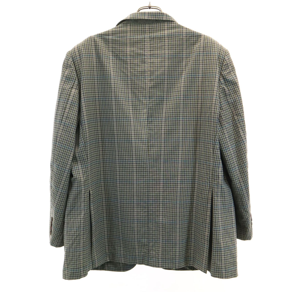 Burberrys バーバリーズ 90s シルクブレンド オールド チェック柄 テーラードジャケット BE5 グレー メンズ