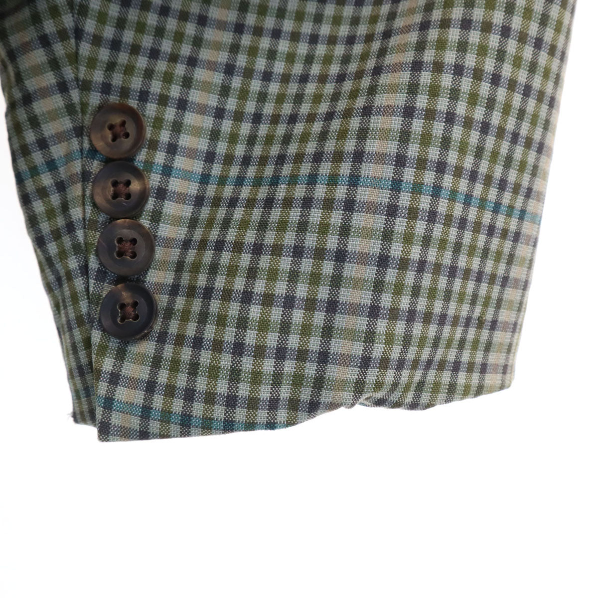 Burberrys バーバリーズ 90s シルクブレンド オールド チェック柄 テーラードジャケット BE5 グレー メンズ