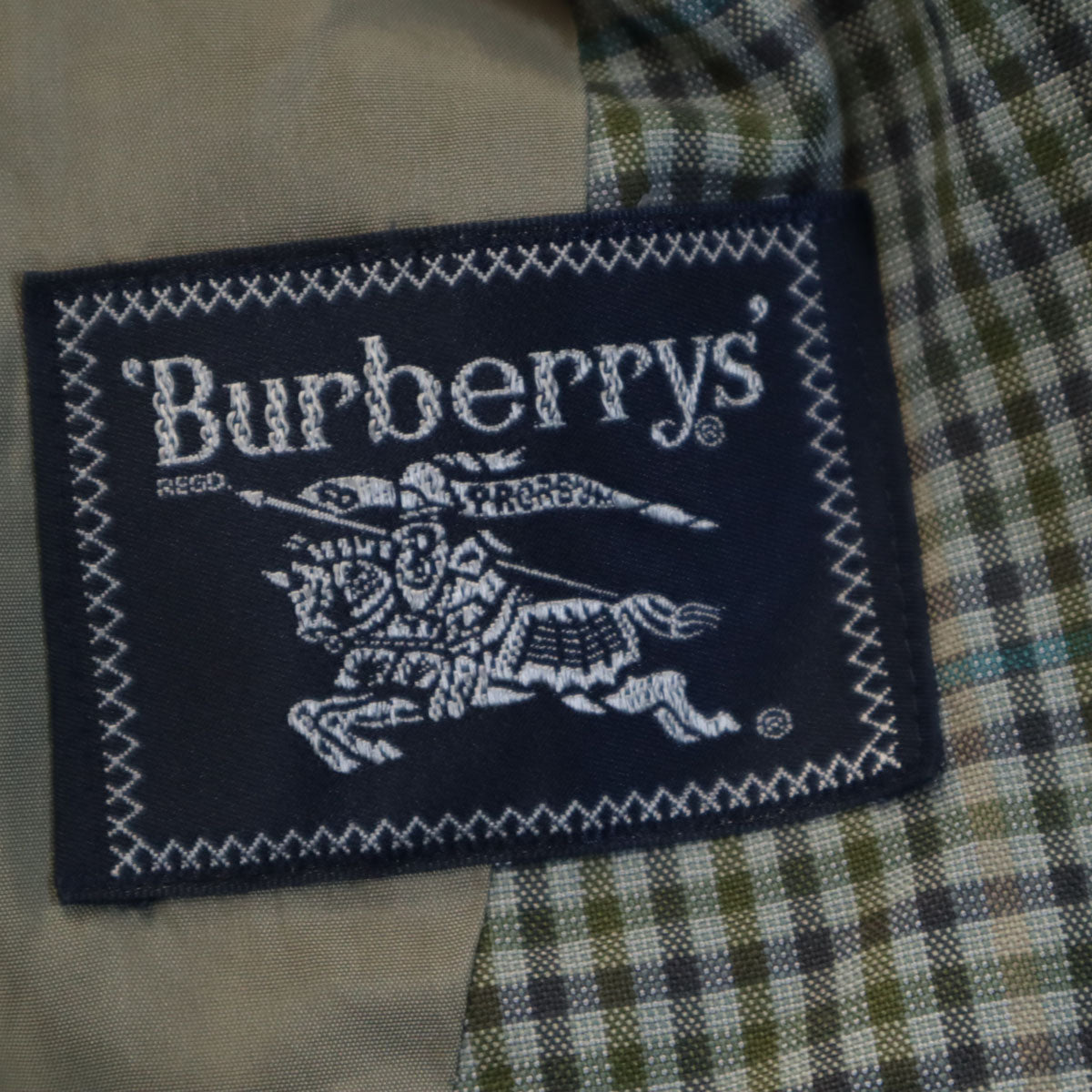 Burberrys バーバリーズ 90s シルクブレンド オールド チェック柄 テーラードジャケット BE5 グレー メンズ