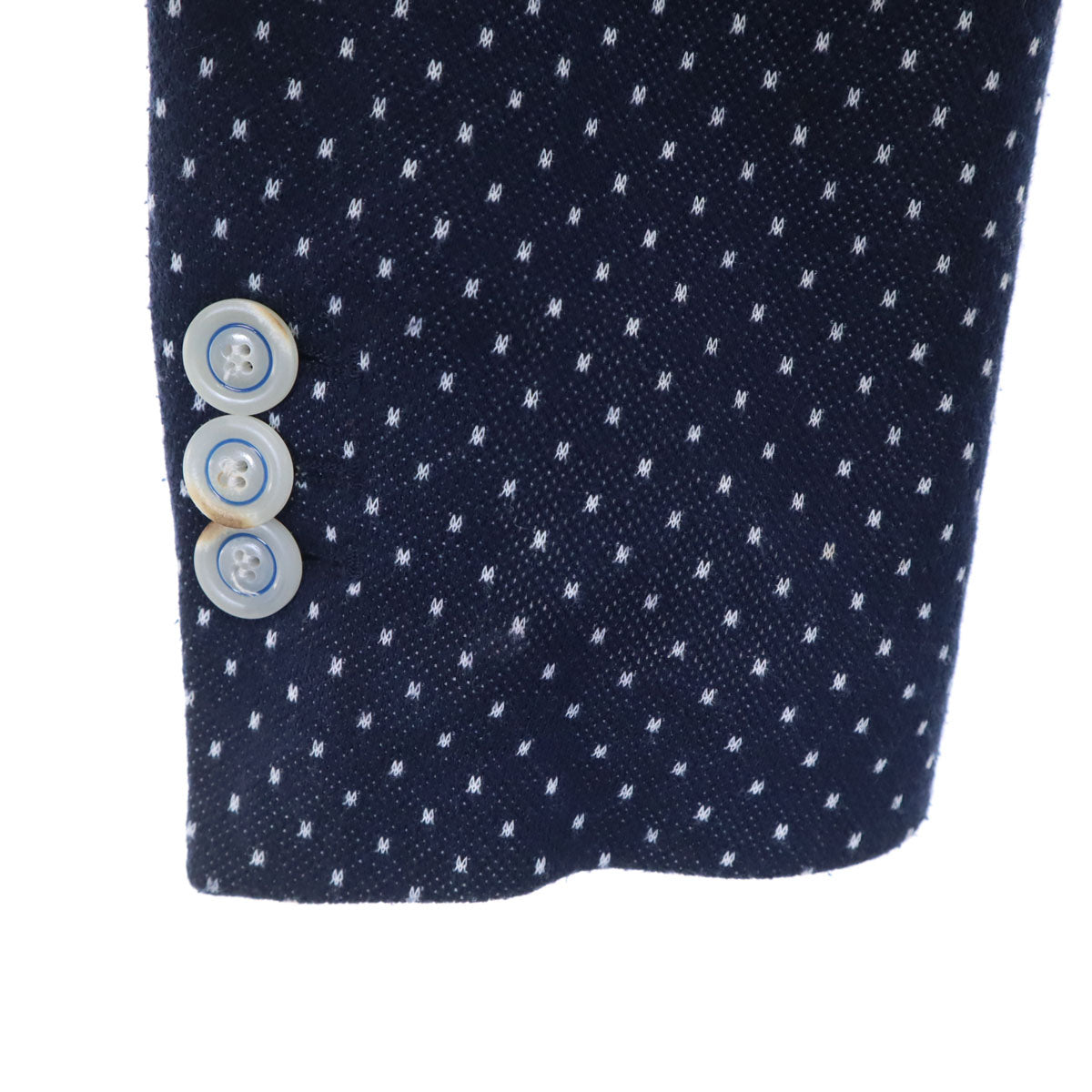 SSEINSE センス イタリア製 総柄 テーラードジャケット 44 ネイビー アンコン メンズ