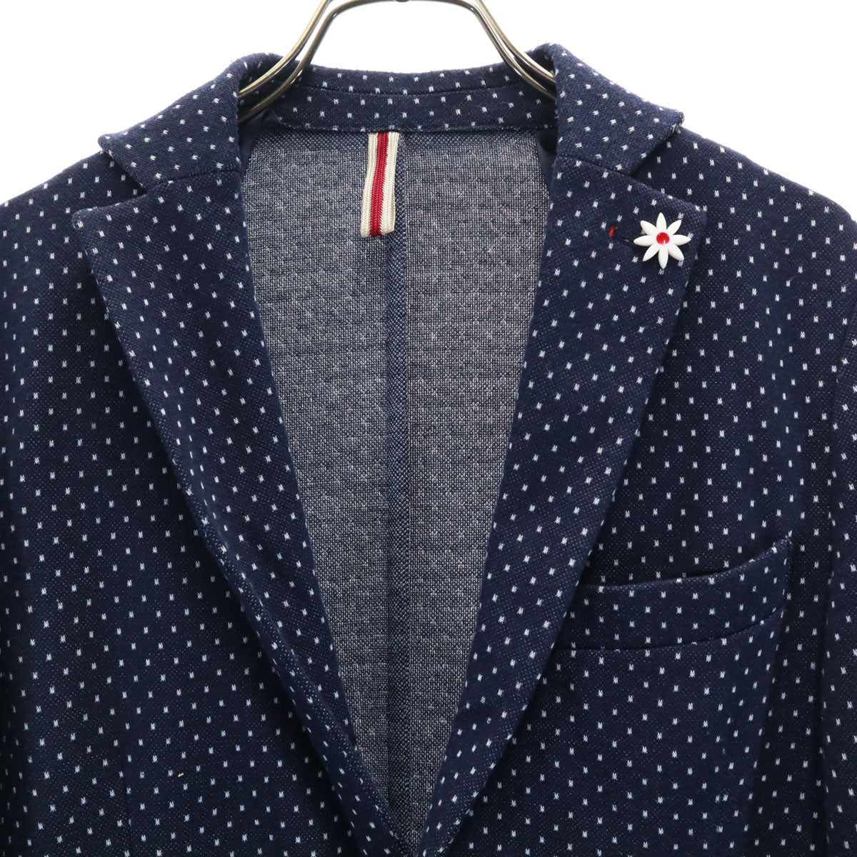 SSEINSE センス イタリア製 総柄 テーラードジャケット 44 ネイビー アンコン メンズ