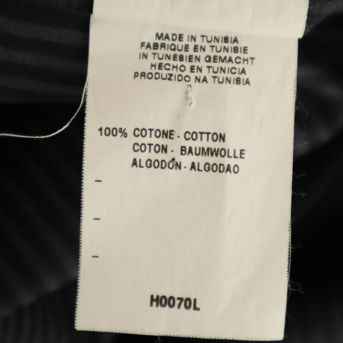 ARMANI COLLEZIONI アルマーニコレッツォーニ ストライプ柄 長袖 コットンシャツ 39 チャコールネイビー メンズ