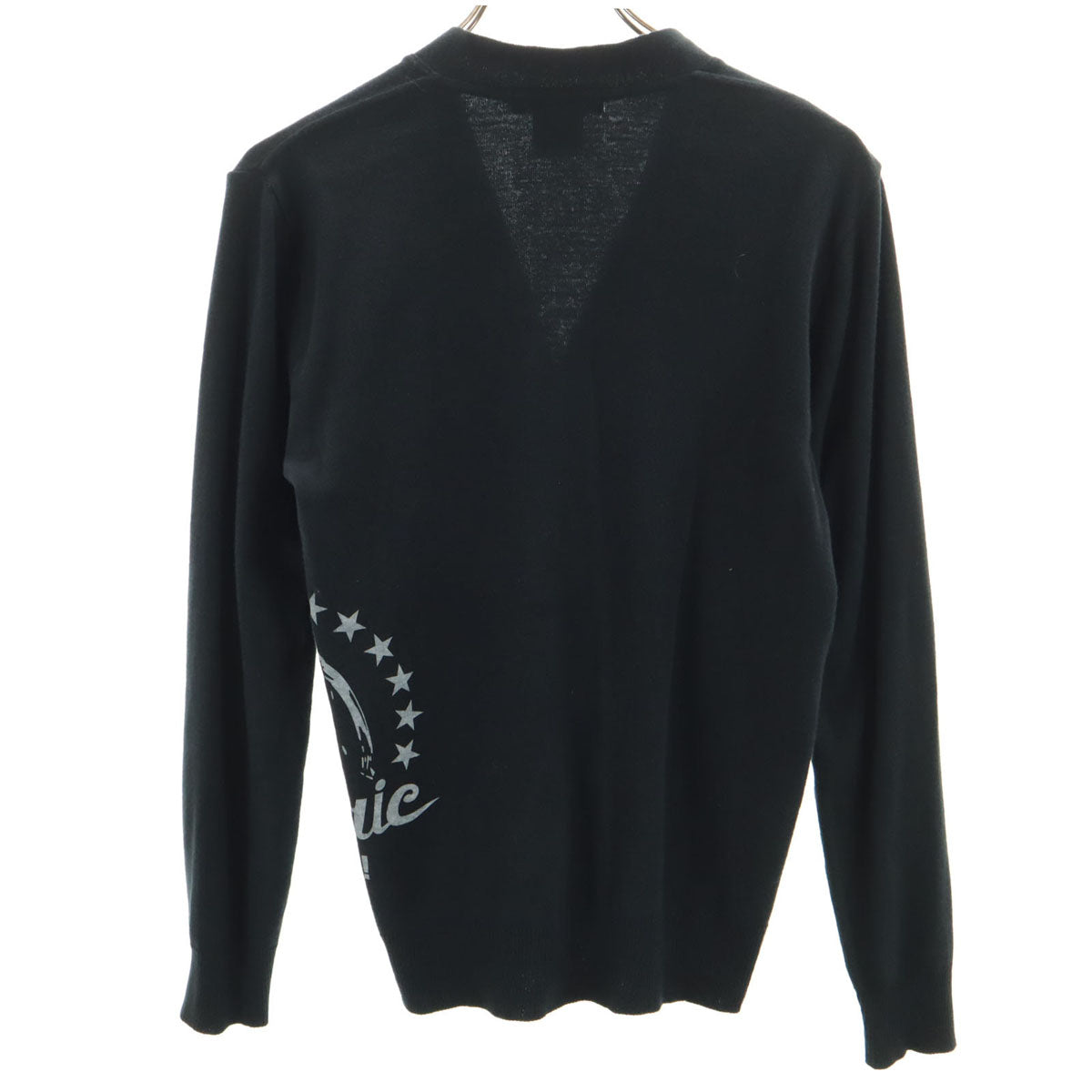 HYSTERIC GLAMOUR ヒステリックグラマー 日本製 長袖 Vネック ニットカーディガン S ブラック レディース