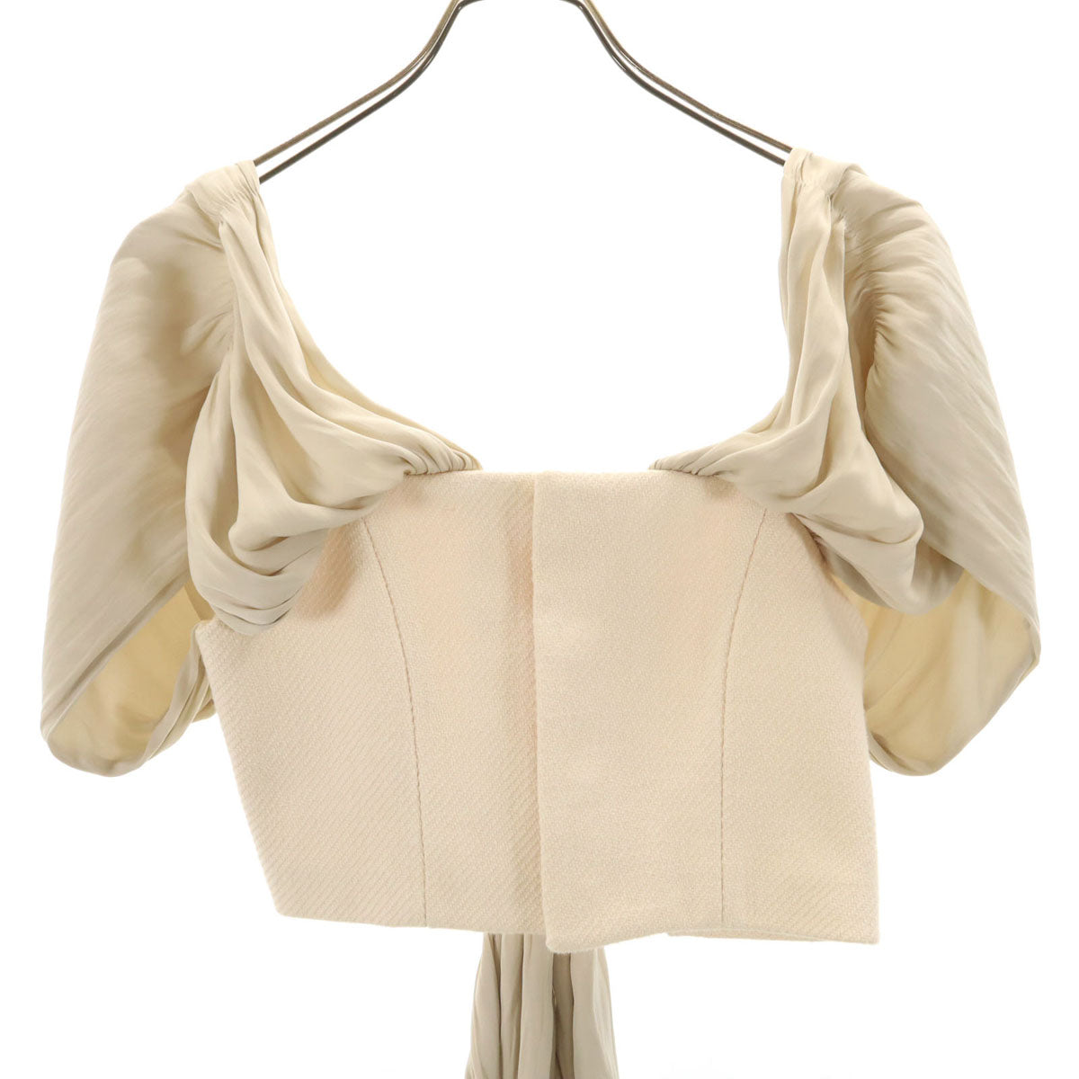 FUMIE TANAKA フミエタナカ 日本製 ギャザーリボン ビスチェ 1 ベージュ レディース