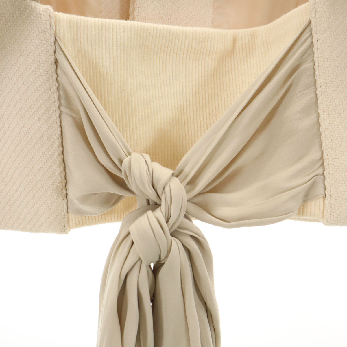 FUMIE TANAKA フミエタナカ 日本製 ギャザーリボン ビスチェ 1 ベージュ レディース