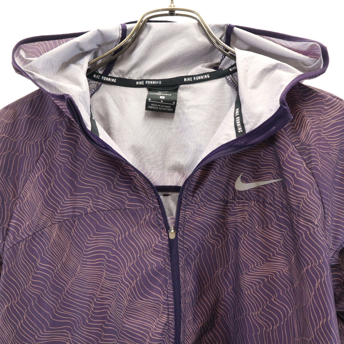 NIKE ナイキ 長袖 ジップパーカー M パープル メンズ